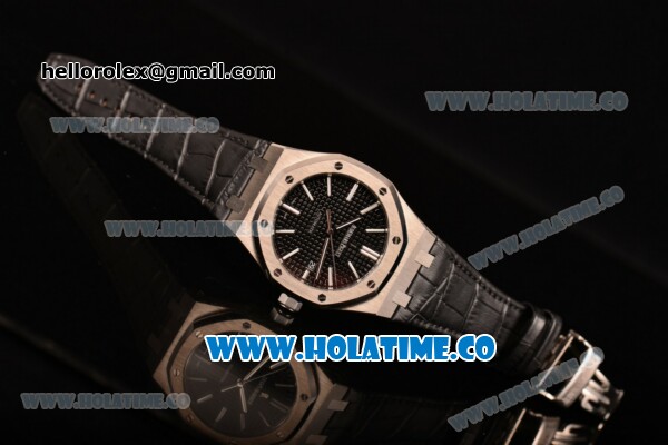 Audemars Piguet Royal Oak 39MM Miyota 9015 Automatic Steel Case with Black Dial and Stick Markers (BP) - Click Image to Close